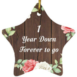 1st Anniversary 1 Year Down Forever to Go - Star Ornament A