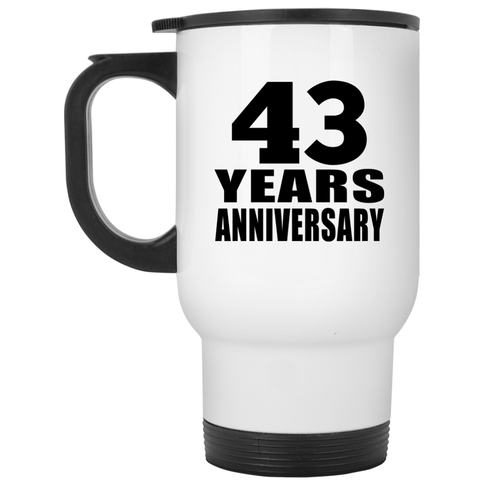 43rd Anniversary 43 Years - White Travel Mug