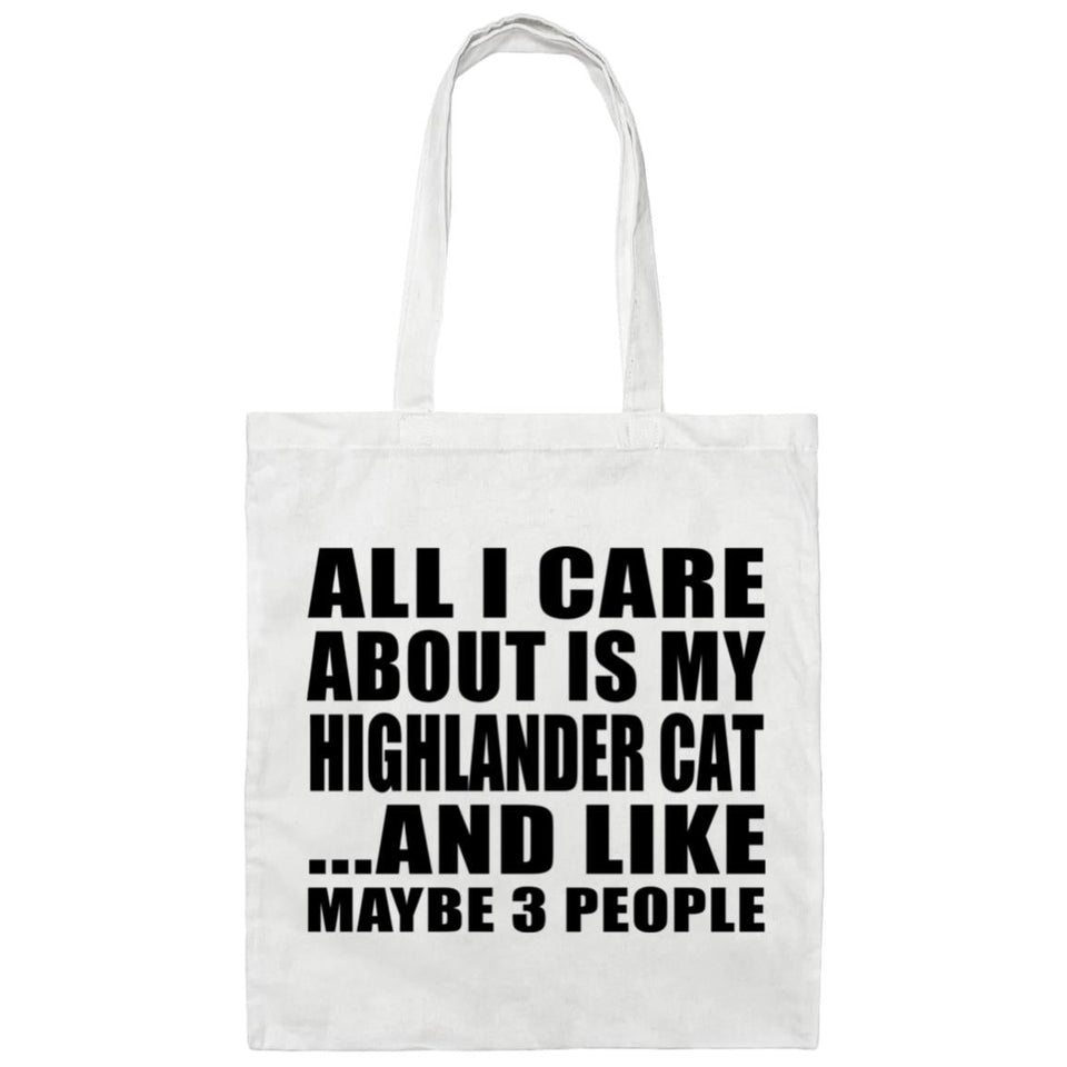 All I Care About Is My Highlander Cat - Tote Bag White