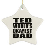 Ted World's Okayest Dad - Star Ornament