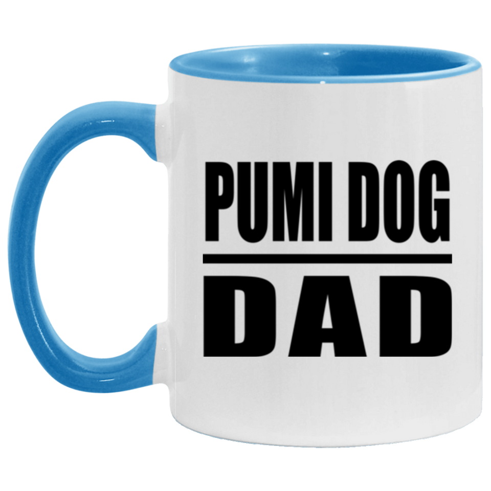 Pumi Dog Dad - 11oz Accent Mug Blue