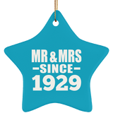 95th Anniversary Mr & Mrs Since 1929 - Star Ornament