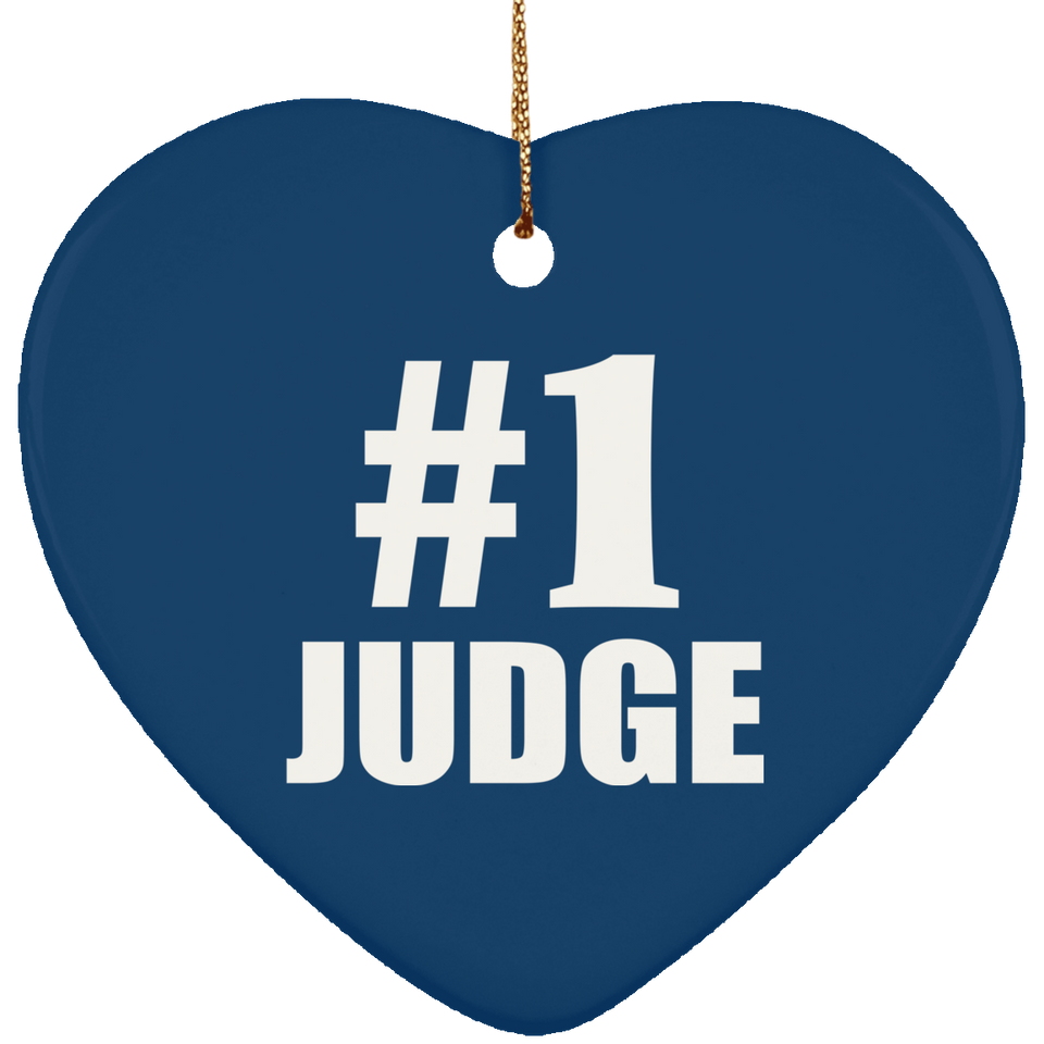 Number One #1 Judge - Heart Ornament
