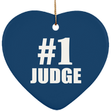 Number One #1 Judge - Heart Ornament