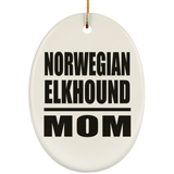 Norwegian Elkhound Mom - Oval Ornament