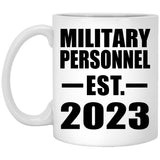 Military Personnel Established EST. 2023 - 11oz Coffee Mug