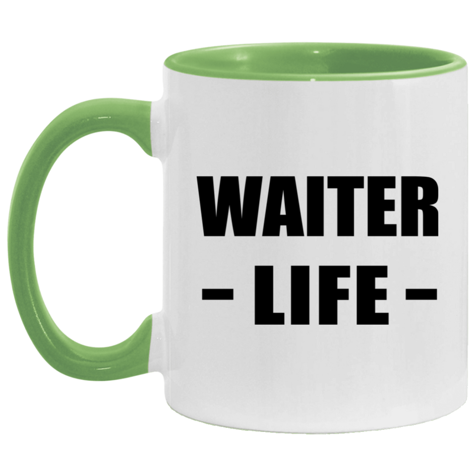 Waiter Life - 11oz Accent Mug Green