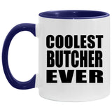 Coolest Butcher Ever - 11oz Accent Mug Purple