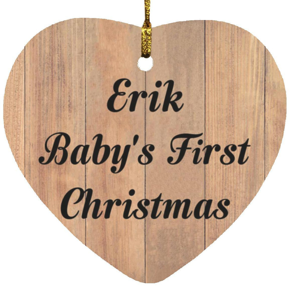 Erik Baby's First Christmas - Heart Ornament C