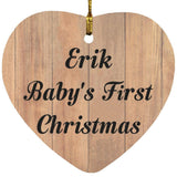 Erik Baby's First Christmas - Heart Ornament C