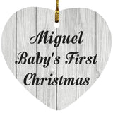 Miguel Baby's First Christmas - Heart Ornament F