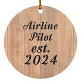 Airline Pilot Established Est. 2024 - Circle Ornament C