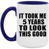 5th Birthday Took Me 5 Years To Look This Good - 15oz Accent Mug Purple