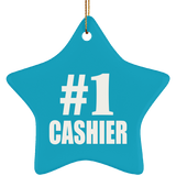 Number One #1 Cashier - Star Ornament