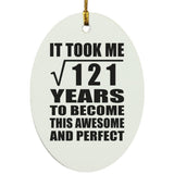 11th Birthday Took Square Root of 121 Years To Awesome - Oval Ornament