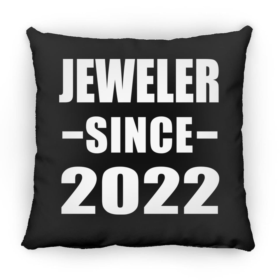 Jeweler Since 2022 - Throw Pillow Black