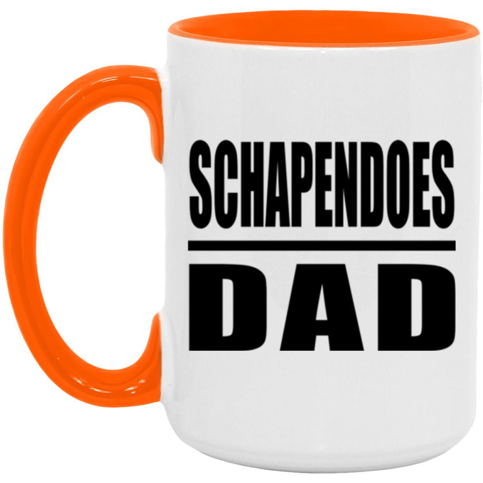 Schapendoes Dad - 15oz Accent Mug Orange