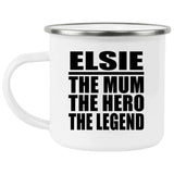 Elsie The Mum The Hero The Legend - 12oz Camping Mug