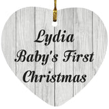 Lydia Baby's First Christmas - Heart Ornament F