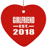 Girlfriend Established EST. 2018 - Heart Ornament