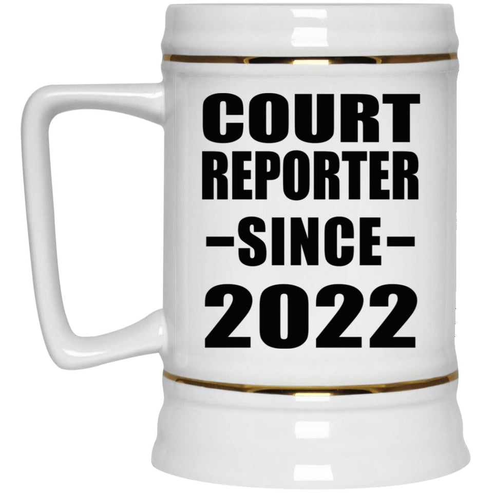 Court Reporter Since 2022 - Beer Stein