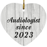 Audiologist Since 2023 - Heart Ornament F