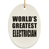 World's Greatest Electrician - Oval Ornament