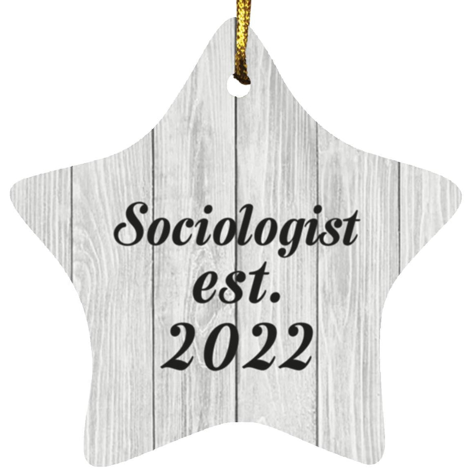 Sociologist Established Est. 2022 - Star Ornament F