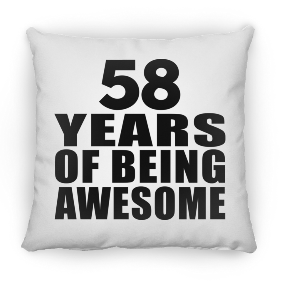 58th Birthday 58 Years Of Being Awesome - Throw Pillow