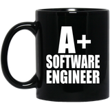 A+ Software Engineer - 11oz Coffee Mug Black