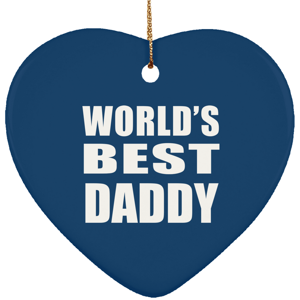 World's Best Daddy - Heart Ornament