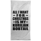 All I Want For Christmas Is My Kurilian Bobtail - Hand Towel