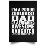 Proud Zoologist Dad Of Awesome Daughter - Poster Portrait