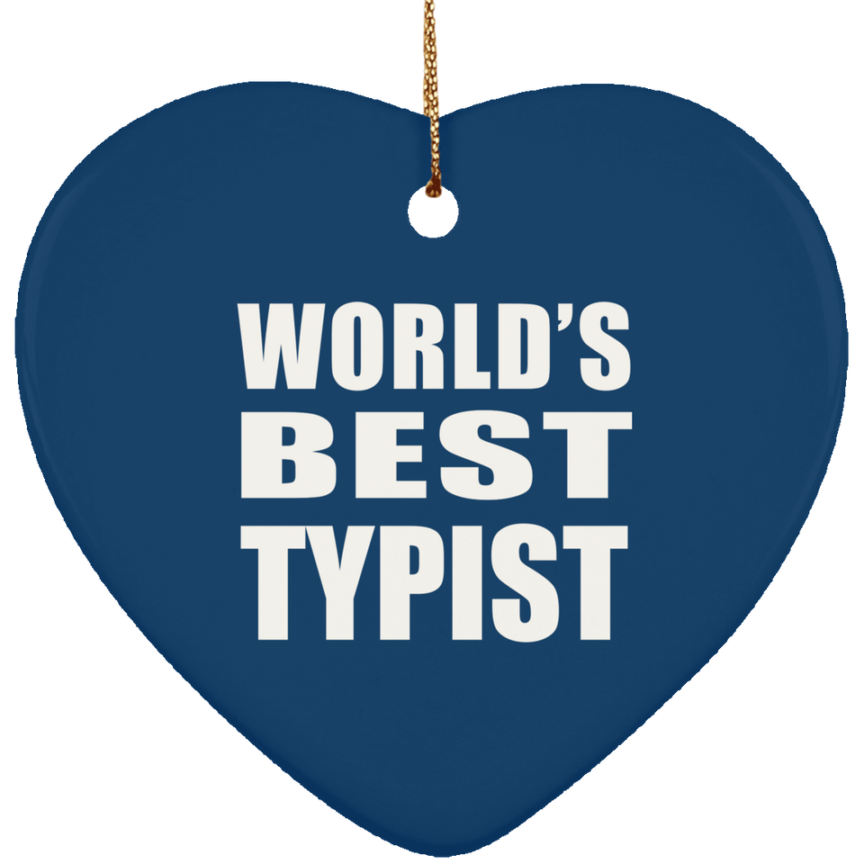 World's Best Typist - Heart Ornament
