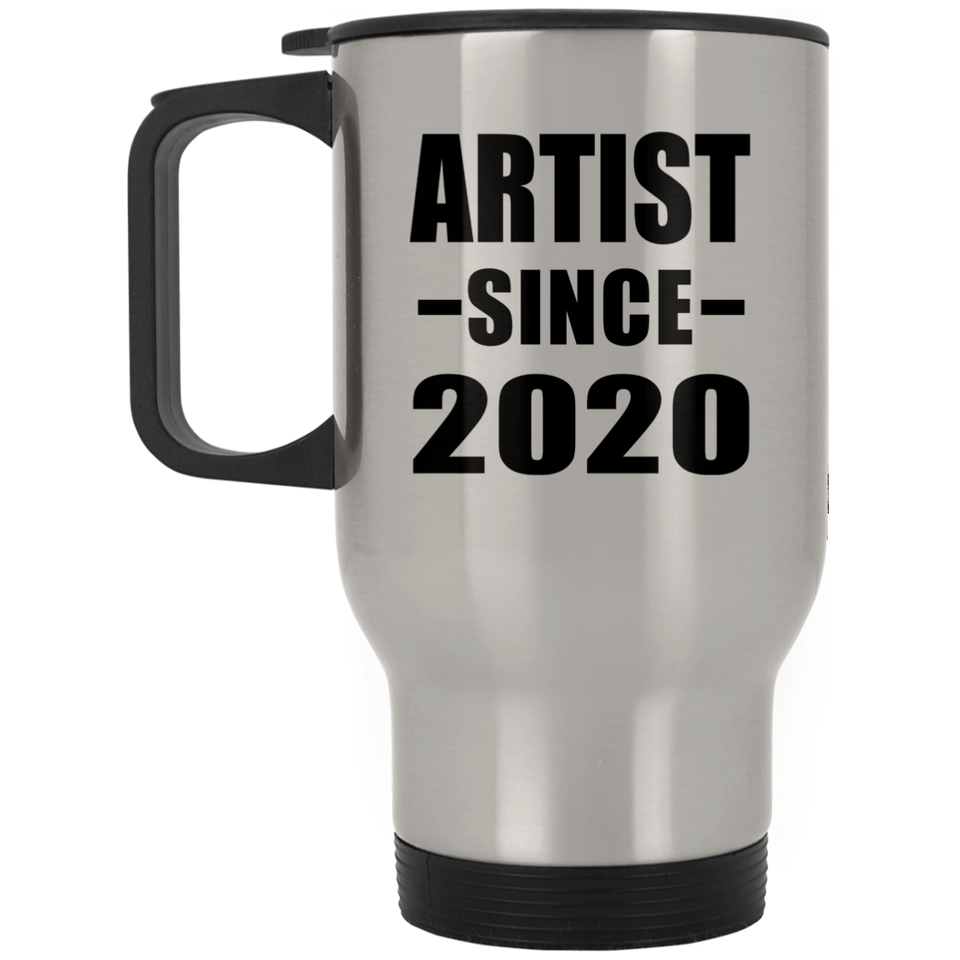 Artist Since 2020 - Silver Travel Mug