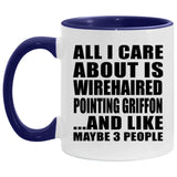 All I Care About Is Wirehaired Pointing Griffon - 11oz Accent Mug Purple