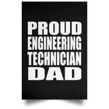 Proud Engineering Technician Dad - Poster Portrait