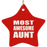 Most Awesome Aunt - Star Ornament