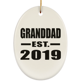 Granddad Established EST. 2019 - Oval Ornament