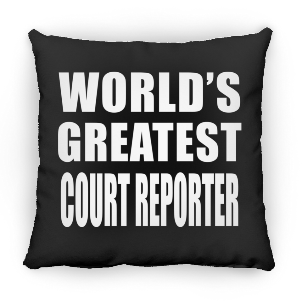 World's Greatest Court Reporter - Throw Pillow Black
