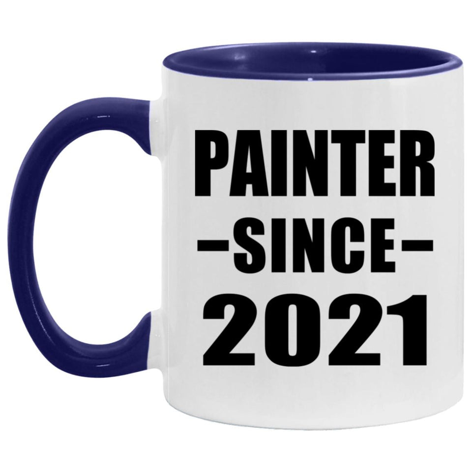 Painter Since 2021 - 11oz Accent Mug Purple