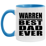 Warren Best Dad Ever - 11oz Accent Mug Blue