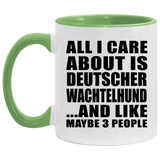 All I Care About Is Deutscher Wachtelhund - 11oz Accent Mug Green