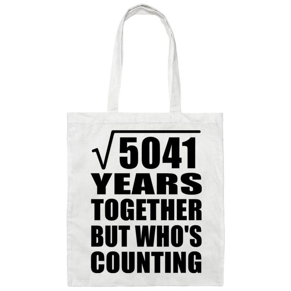 71st Anniversary Square Root of 5041 Years Who's Counting - Tote Bag White