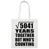 71st Anniversary Square Root of 5041 Years Who's Counting - Tote Bag White
