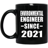 Environmental Engineer Since 2021 - 11oz Coffee Mug Black