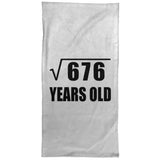 26th Birthday Square Root of 676 Years Old - Hand Towel