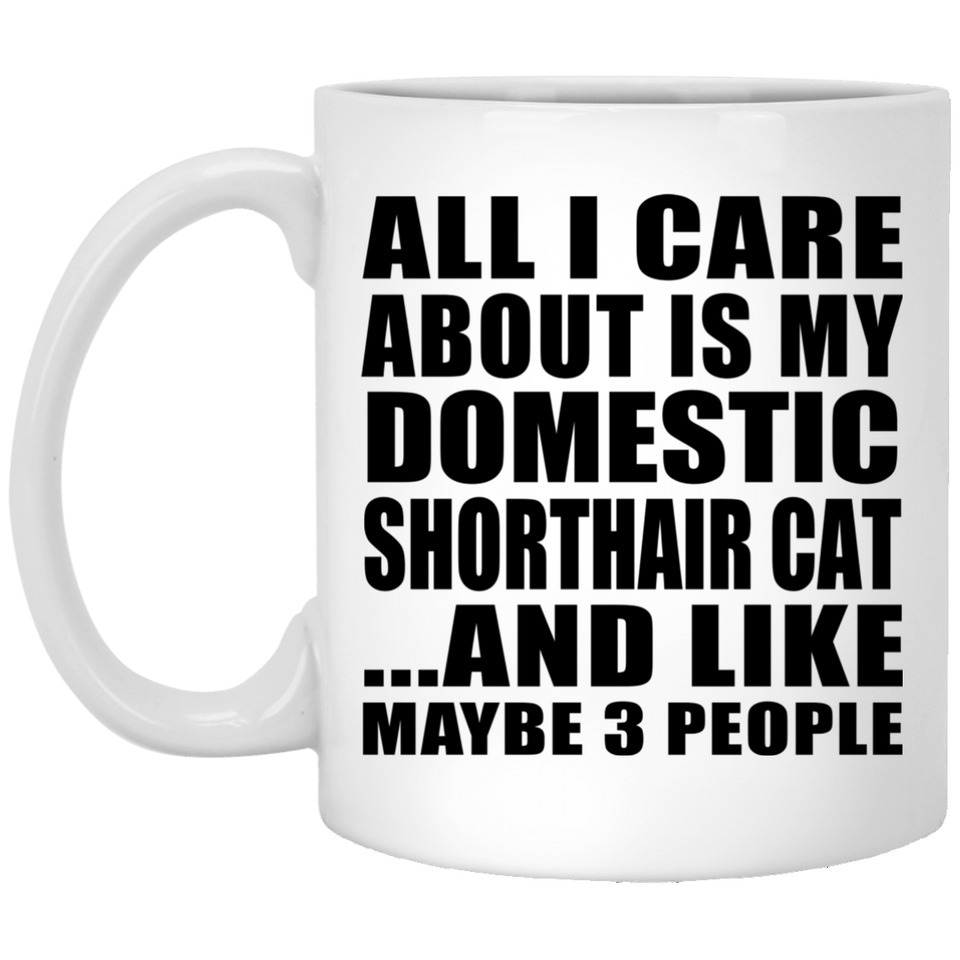 All I Care About Is My Domestic Shorthair Cat - 11 Oz Coffee Mug