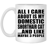 All I Care About Is My Domestic Shorthair Cat - 11 Oz Coffee Mug