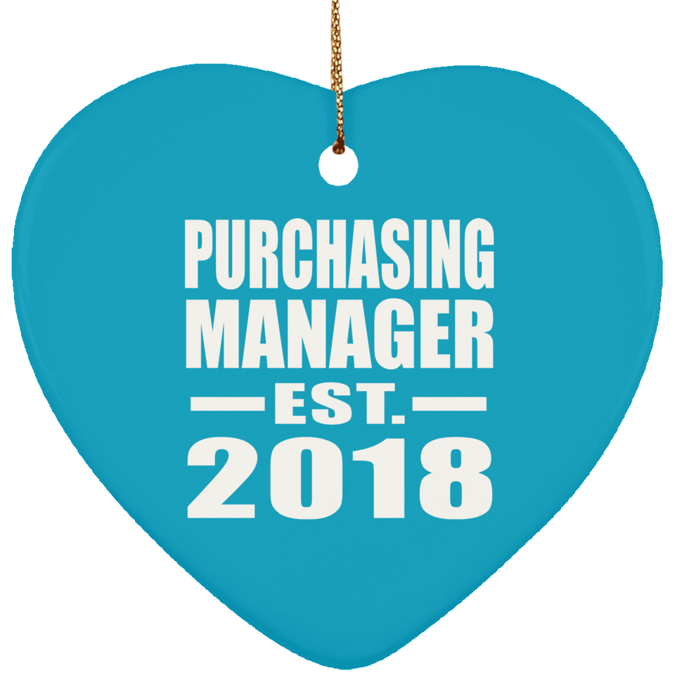 Purchasing Manager Established EST. 2018 - Heart Ornament